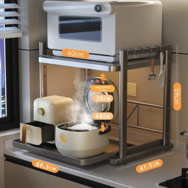 Food Storage Shelving - Internet Celebrity Pull-out Rice Cooker Shelf