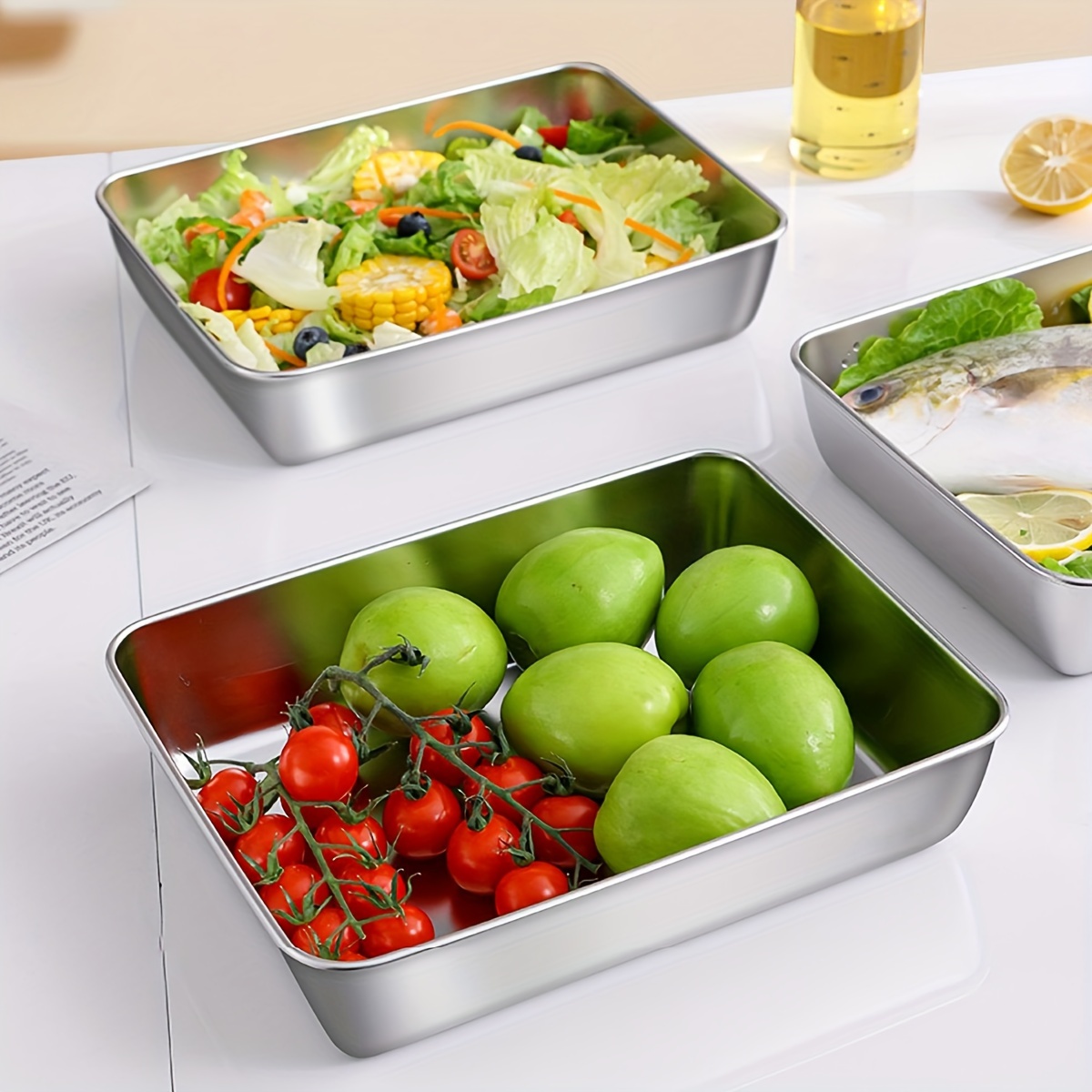 Food Storage Without Pantry - 2-Piece Stainless Steel Food Storage Containers