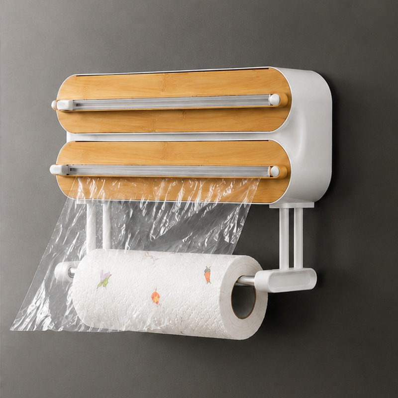 Food Storage Organization - Magnetic Food Wrap Dispenser Cutter Cling