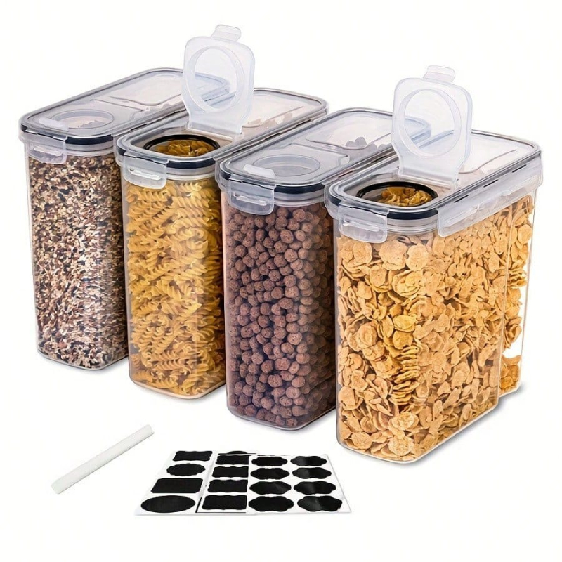 Food Storage Pantry - 4 Pack Airtight Cereal Dry Food