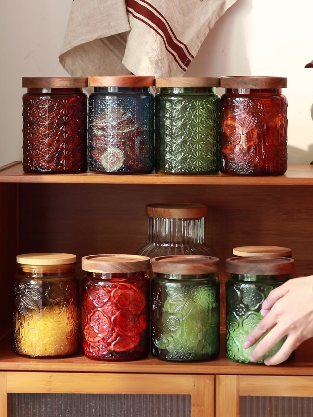 Food Storage Pantry - Vintage Glass Kitchen Storage Jar Kitchen