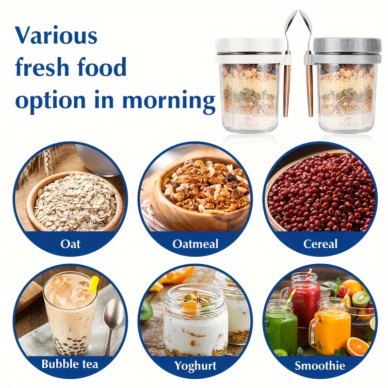 1pc/2pcs Glass Oatmeal Cup, Ov - Food Storage Canister recension och pris