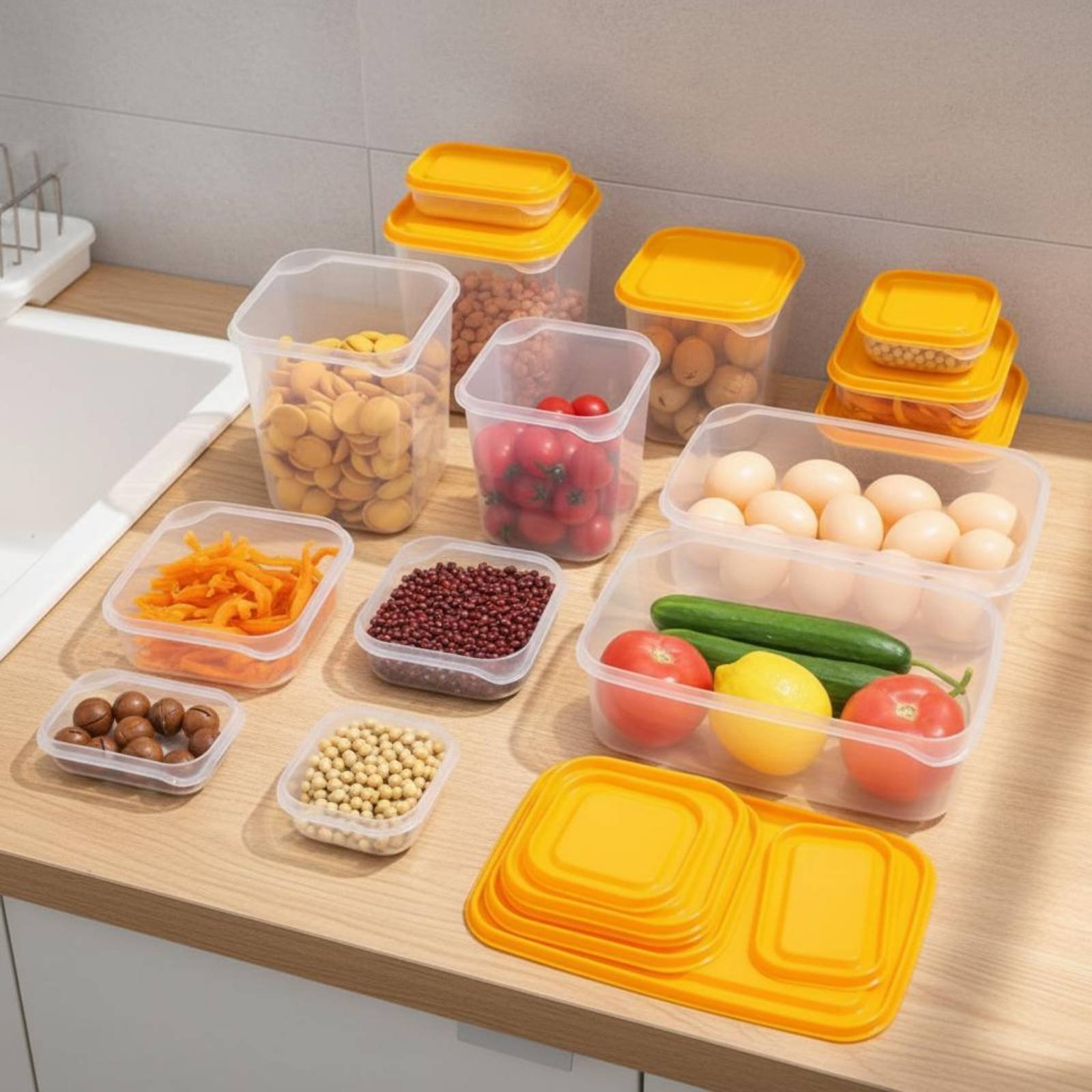 17 Pieces Fridge Storage Box S - Food Storage Containers Plastic Box recension och pris