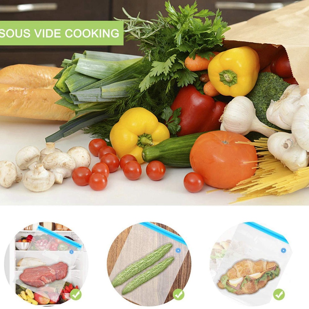HIWS Sous Vide Bags 20Pack Reu - Food Storage Vacuum Pump recension och pris
