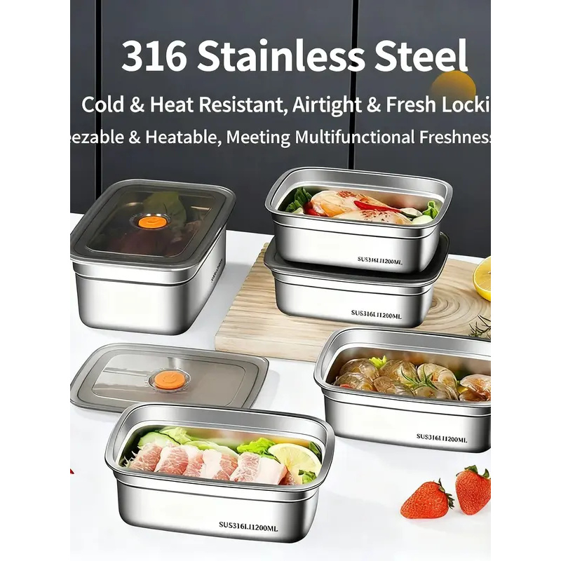 Large Capacity Stainless Steel - Food Storage For Camping recension och pris