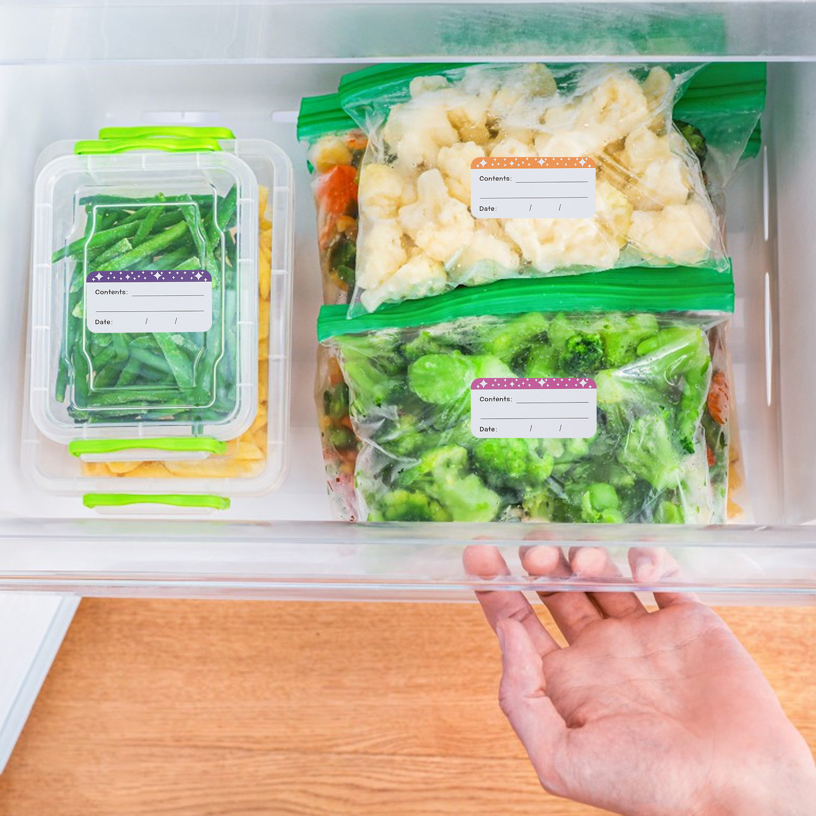 50Sheets Removable Waterproof  - Food Storage Pantry recension och pris