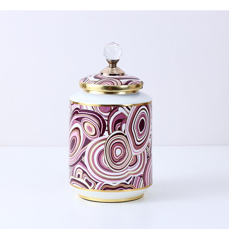 Purple Circle Painted Ceramic  - Food Storage Lidl recension och pris