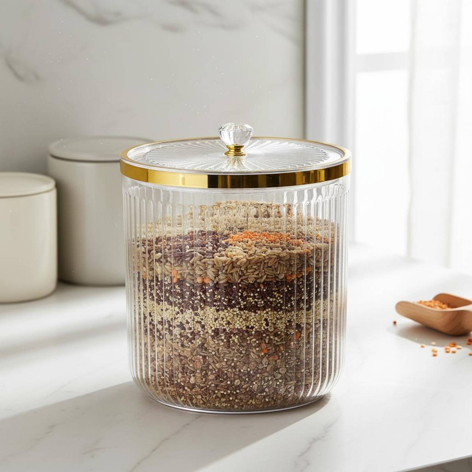 Dry Food Storage Container Wid - Food Storage Canister recension och pris