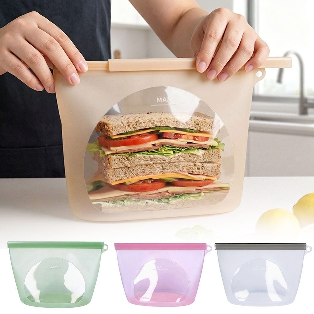 Silicone Food Preservation Bag - Food Storage Ziploc Bags recension och pris