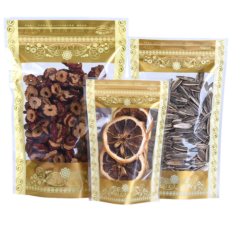 100PCS Stand-up Plastic Gold Z - Food Storage Ziploc Bags recension och pris
