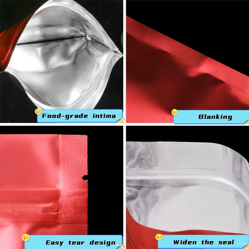 100 pcs Colorful Top Feed Foil - Food Storage Ziploc Bags recension och pris