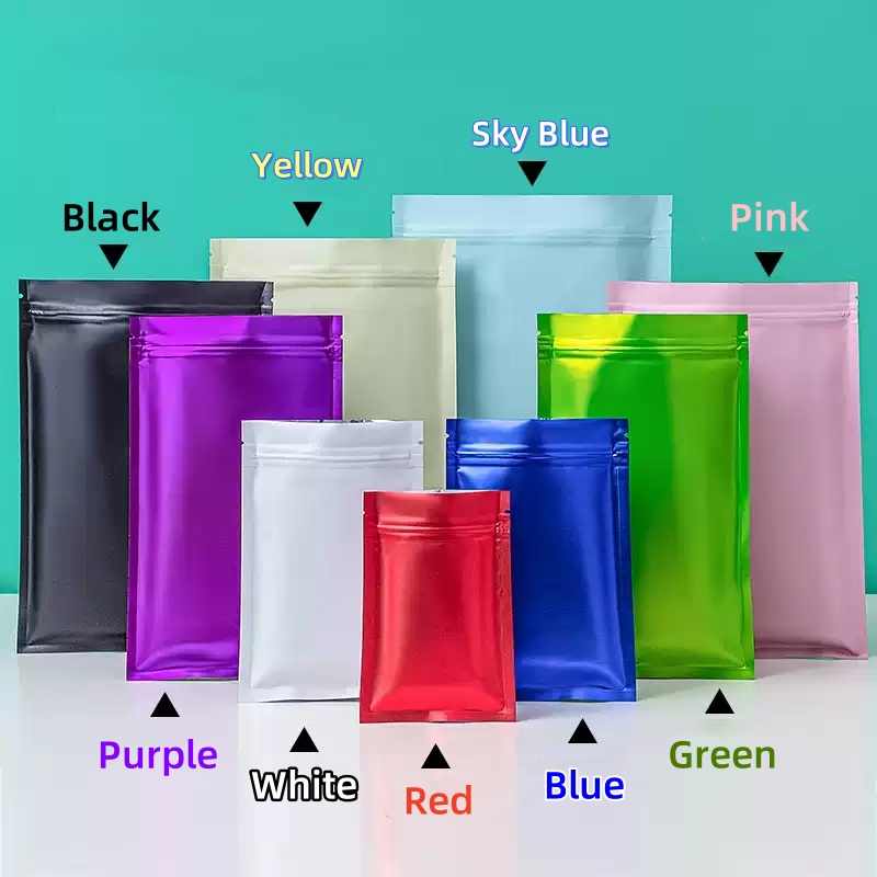 100 pcs Colorful Top Feed Foil - Food Storage Ziploc Bags recension och pris