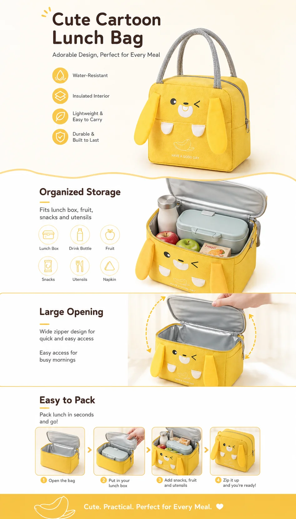 Portable Cartoon Thermal Coole - Food Storage For Camping recension och pris