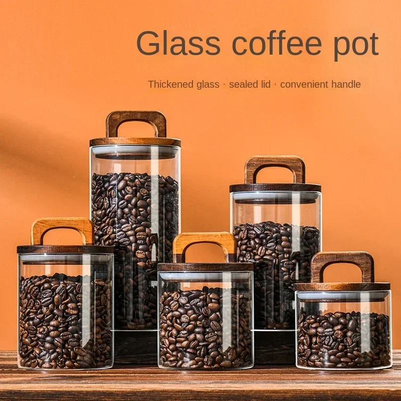 800-2100ml Wood Lid Glass Jar  - Food Storage Lidl recension och pris
