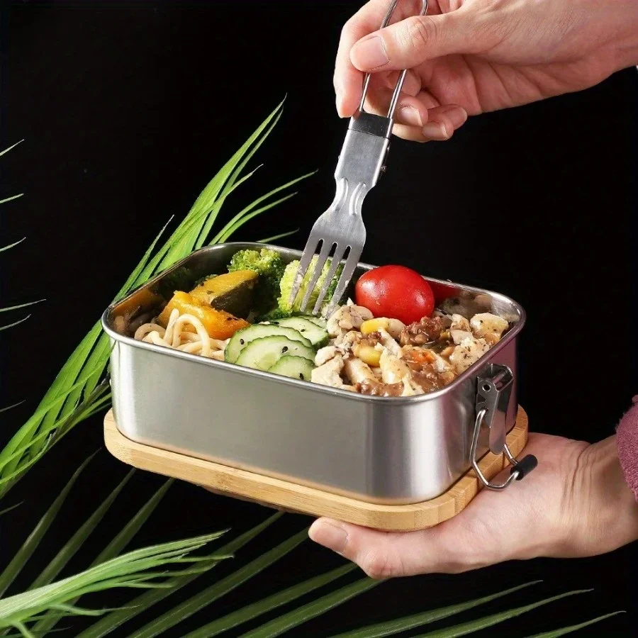 New 304 Stainless Steel Bamboo - Food Storage On Table recension och pris