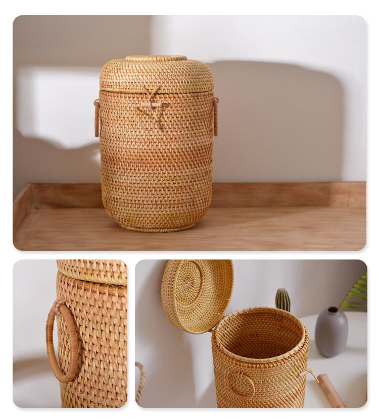 Handwoven Rattan Tea Storage B - Food Storage Organization recension och pris
