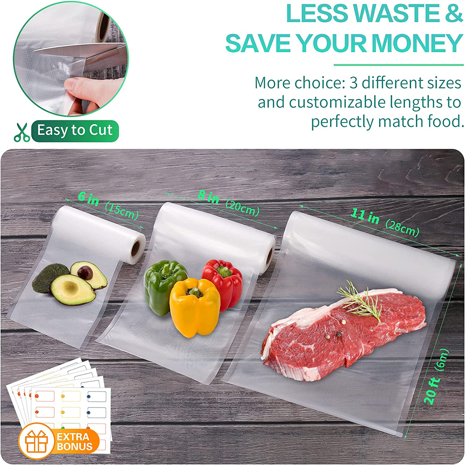 Kitchen Bags For Vacuum Food V - Food Storage Vacuum Bags recension och pris