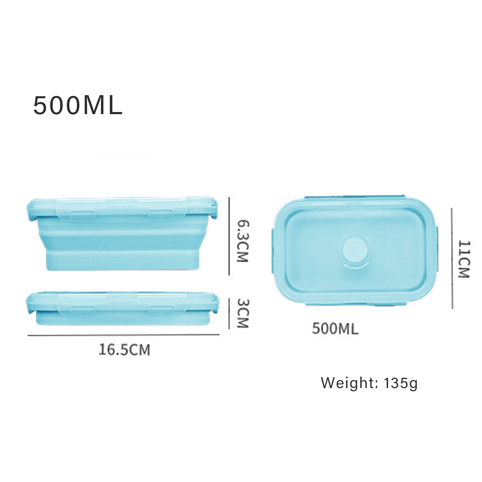 Silicone Lunch Box Food Grade  - Food Storage Containers Plastic Box recension och pris