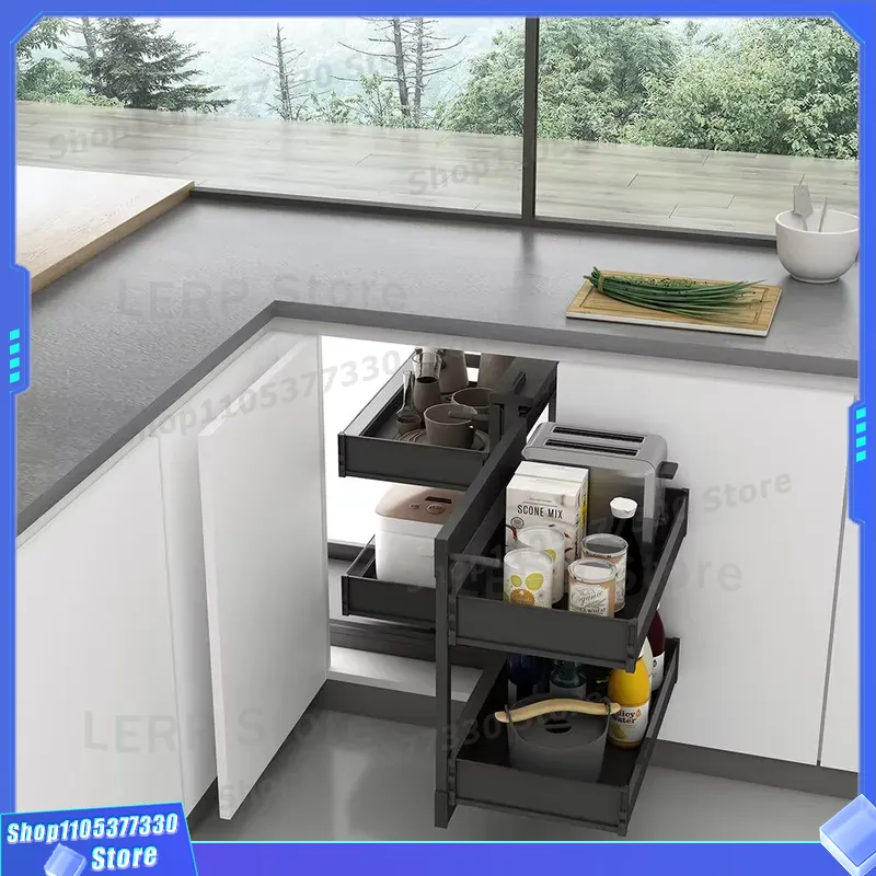 Double Pull Out Kitchen Cabine - Food Storage Without Pantry recension och pris