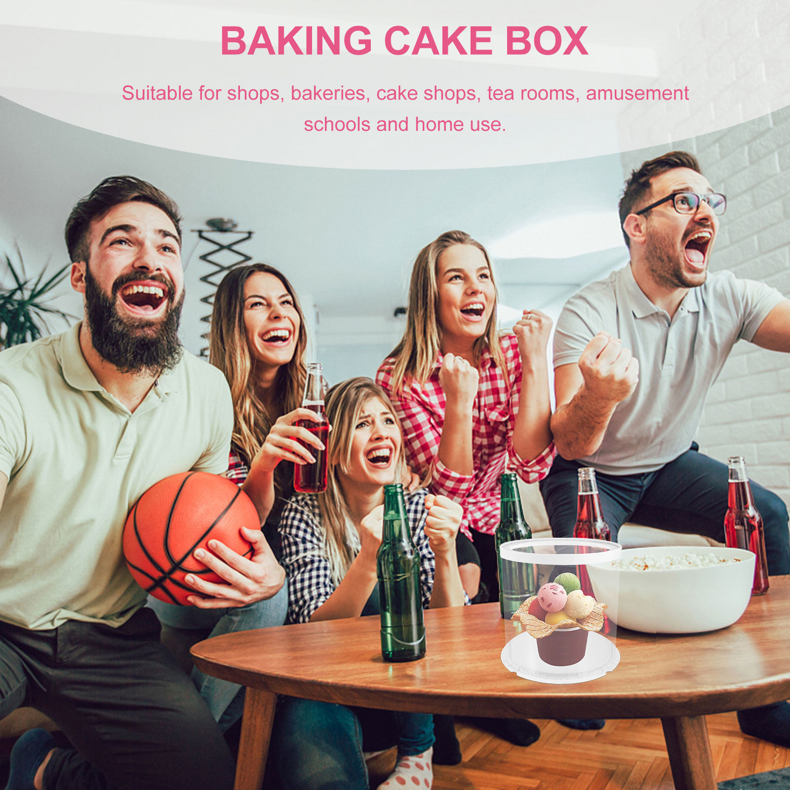 1Pcs Cake Box Round Transparen - Food Storage Containers Plastic Box recension och pris