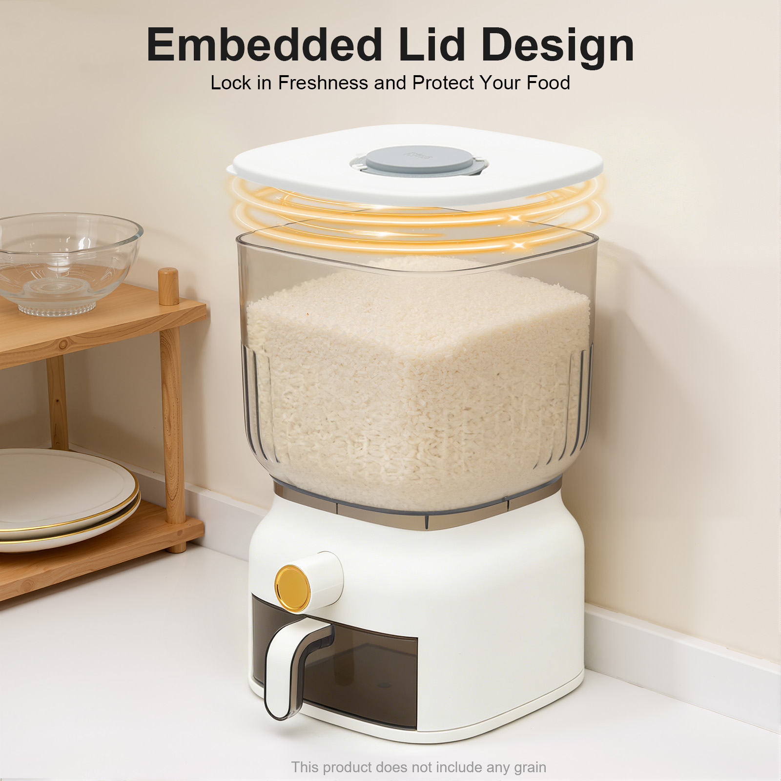 Square Grain Storage Container - Food Storage Without Pantry recension och pris