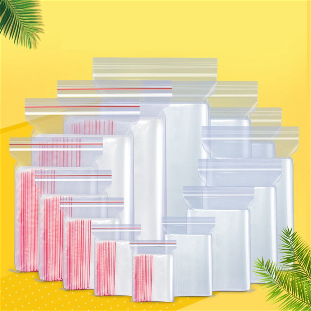 100 Pcs/Pack 5-12 Wire Self Se - Food Storage Ziploc Bags recension och pris