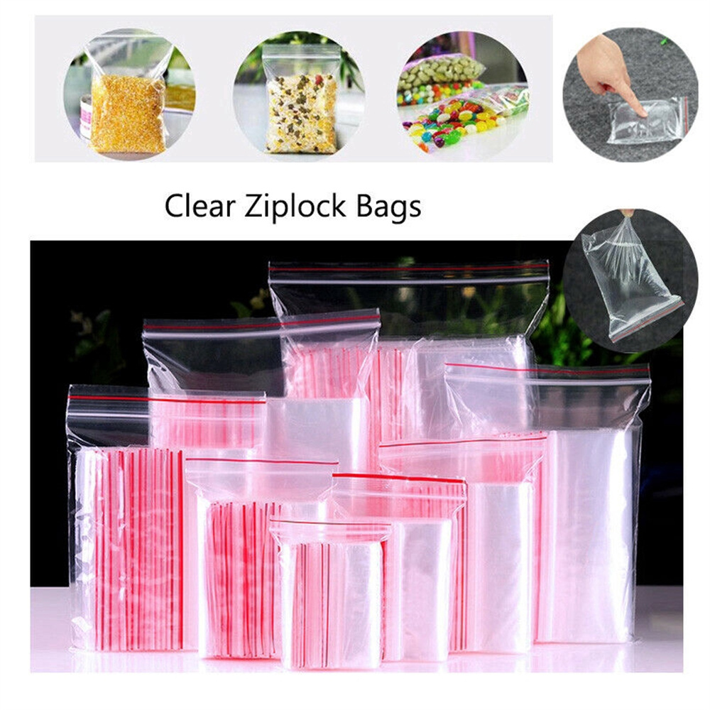 100 Pcs/Pack 5-12 Wire Self Se - Food Storage Ziploc Bags recension och pris
