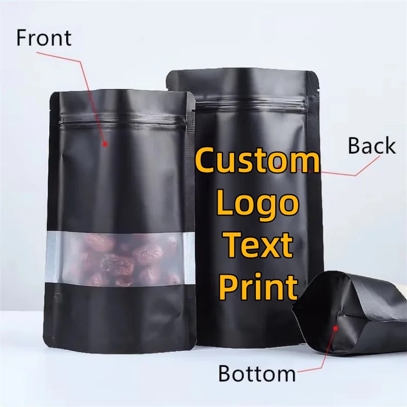 100PCS Stand-up Matte Black Al - Food Storage Ziploc Bags recension och pris