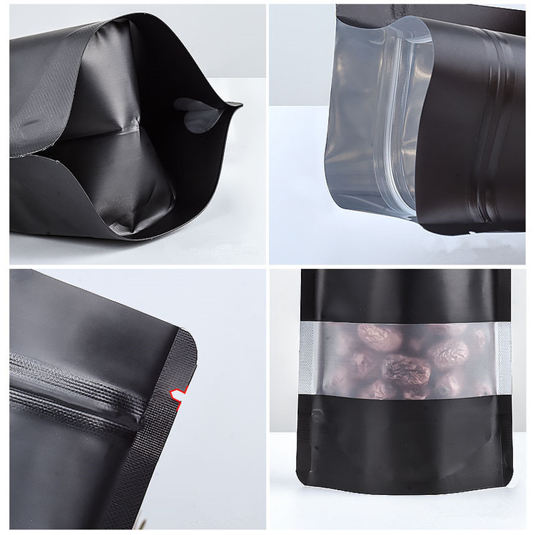 100PCS Stand-up Matte Black Al - Food Storage Ziploc Bags recension och pris