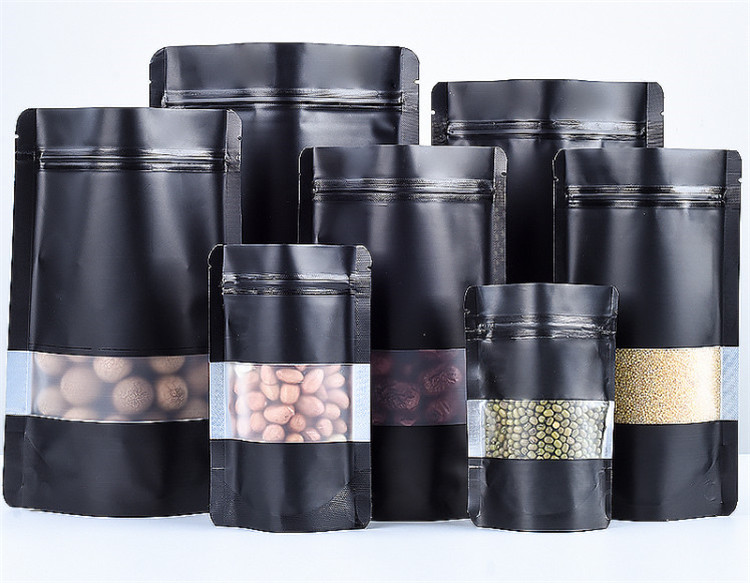 100PCS Stand-up Matte Black Al - Food Storage Ziploc Bags recension och pris