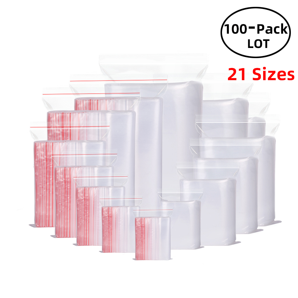 100PCS/Pack Resealable Zip Loc - Food Storage Vacuum Bags recension och pris