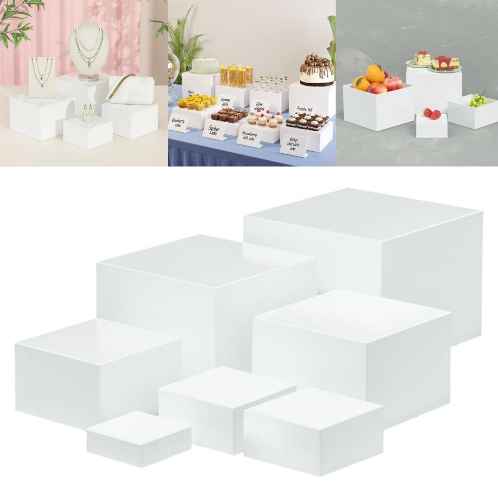 7 Pieces Acrylic Cube Display  - Food Storage On Table recension och pris