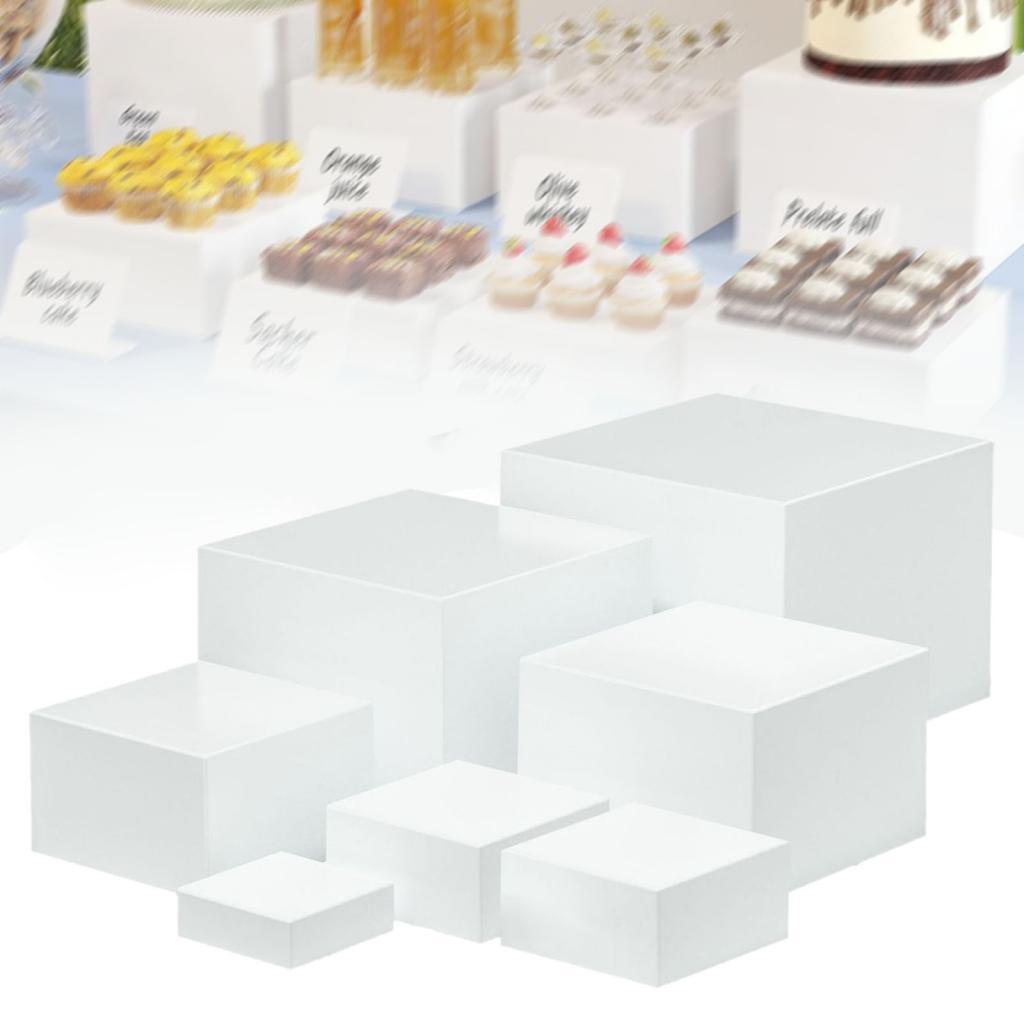 7 Pieces Acrylic Cube Display  - Food Storage On Table recension och pris