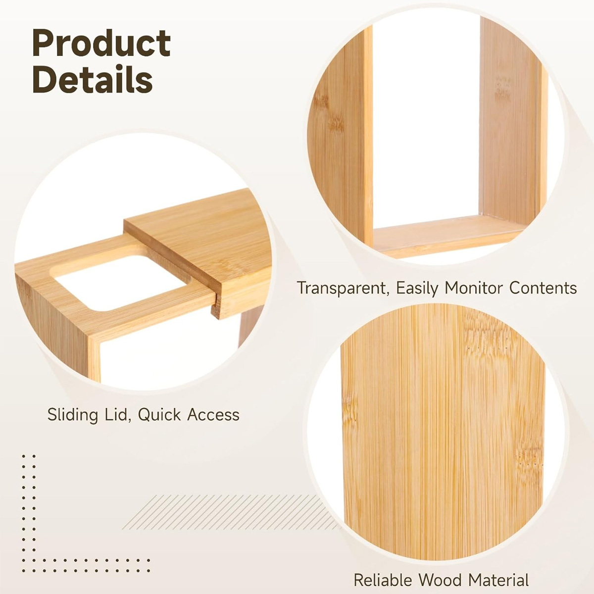 E9 1Pcs Bamboo Cereal Rice Sto - Food Storage Lidl recension och pris