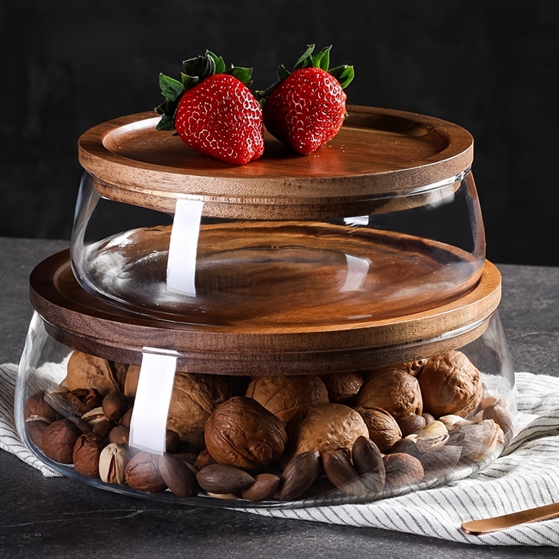 Glass Canisters with Wooden Li - Food Storage Lidl recension och pris