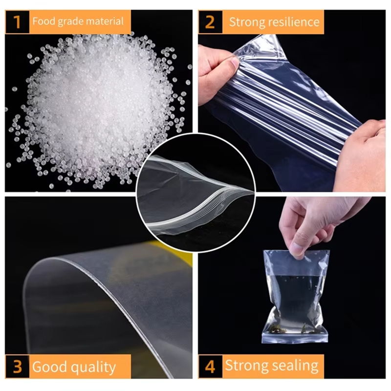 100pcs Transparent Zip Bags Fo - Food Storage Vacuum Bags recension och pris