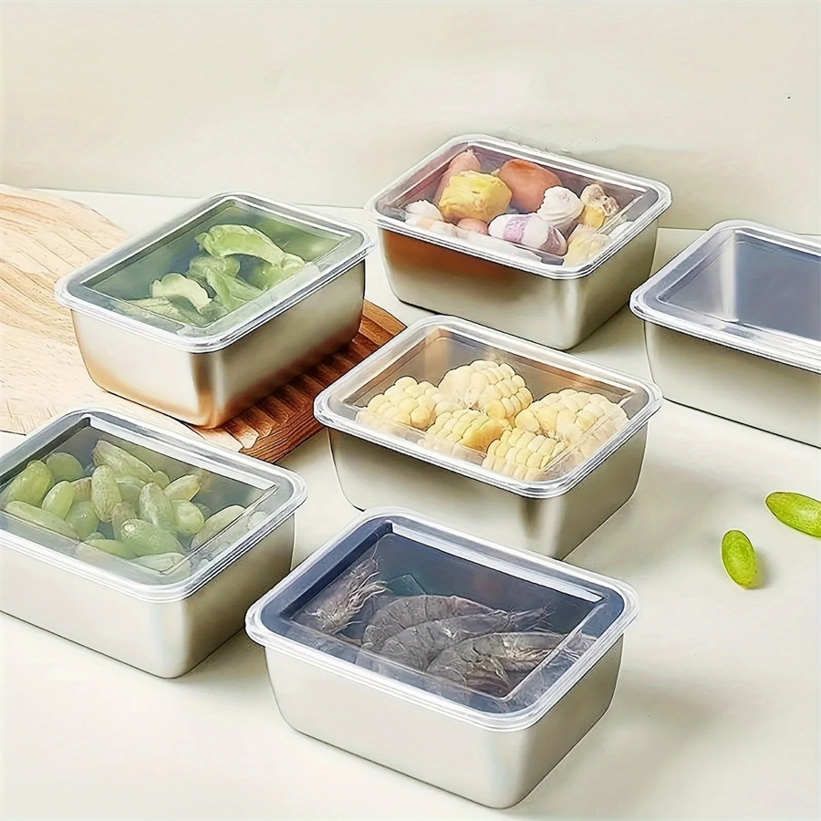 1/3/5pcs Stainless Steel Food  - Food Storage On Table recension och pris