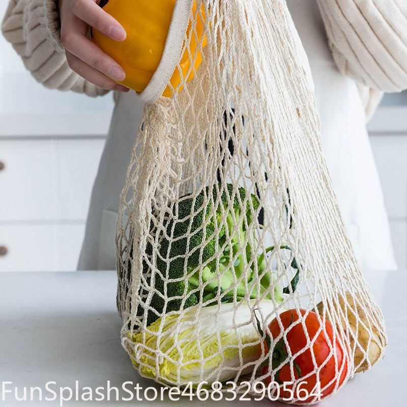 Handheld Foldable Cotton Mesh  - Produce Bag Reusable Mesh recension och pris