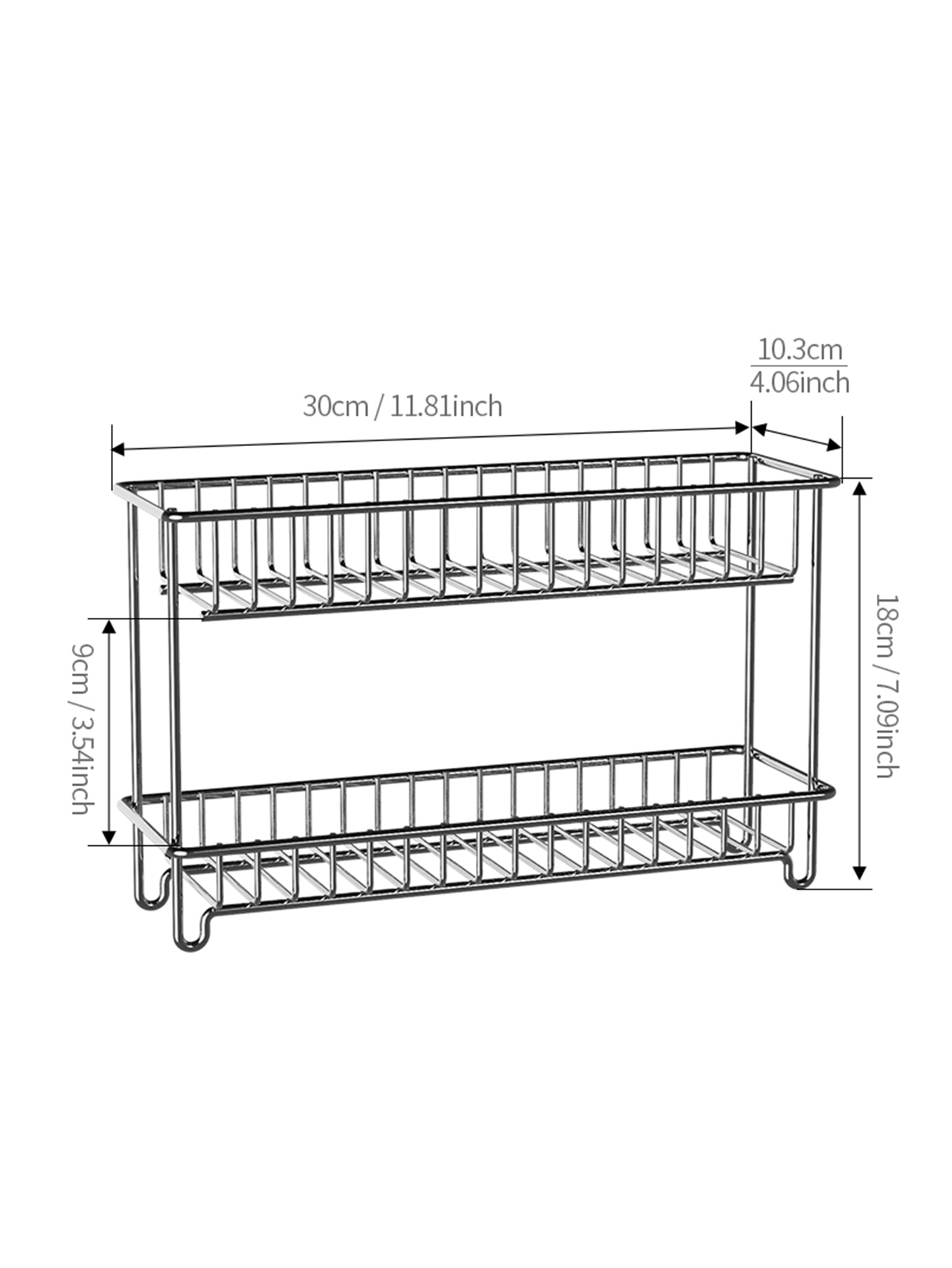1PC Stainless Steel Double-Lay - Food Storage Shelving recension och pris